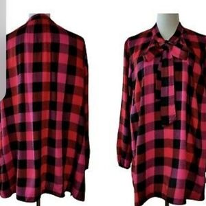 Lane Bryant Checkered Tie-Top Size 22